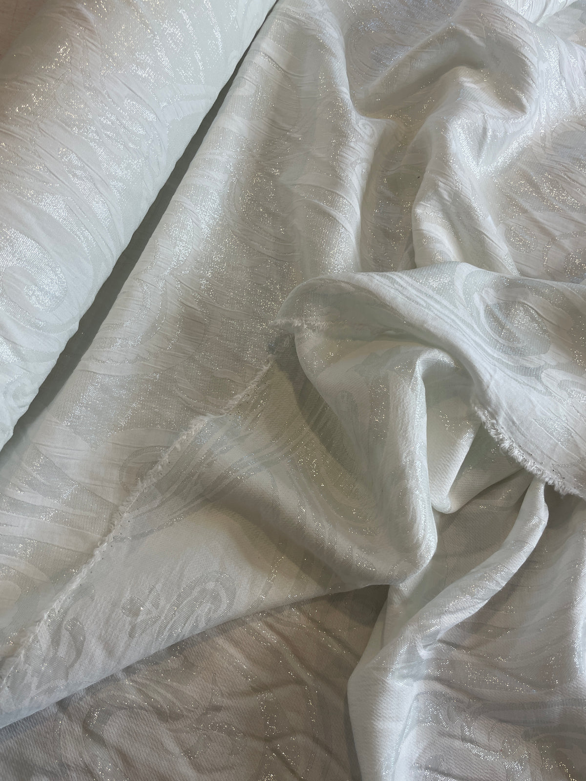 Ice swirl lurex jacquard
