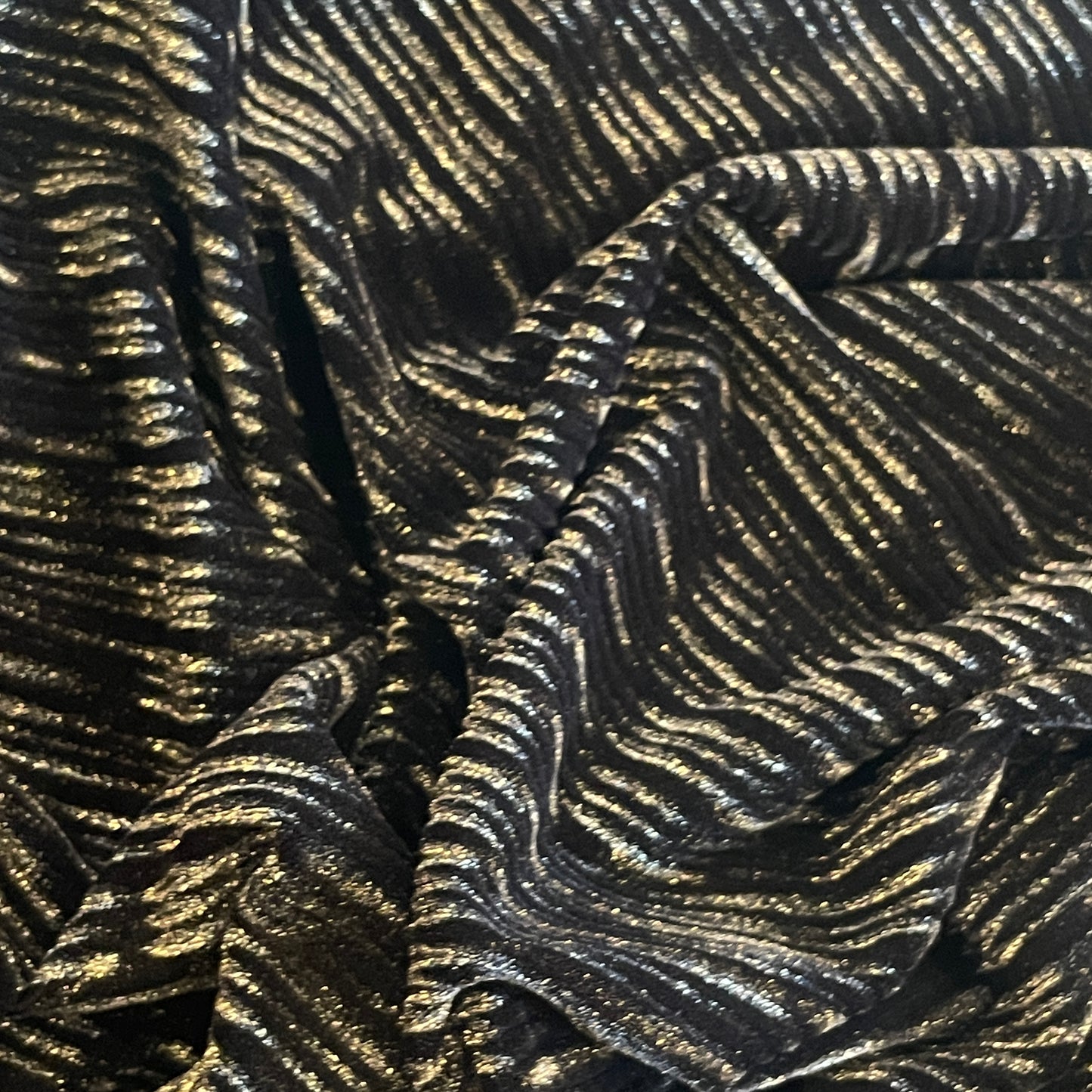 Gold rush stripe stretch velvet