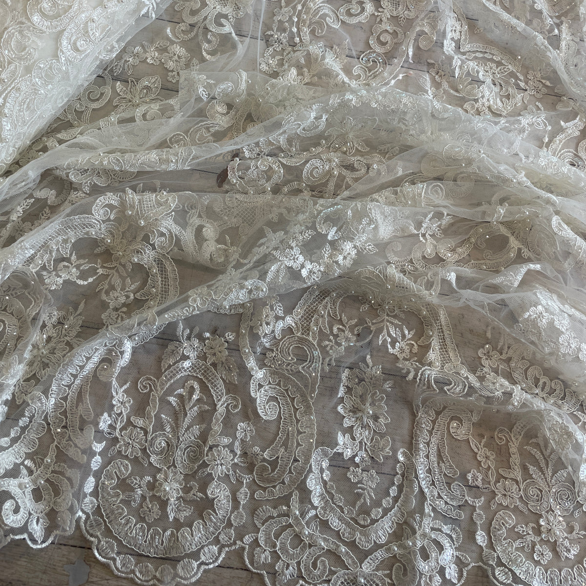 Imogen corded beaded lace