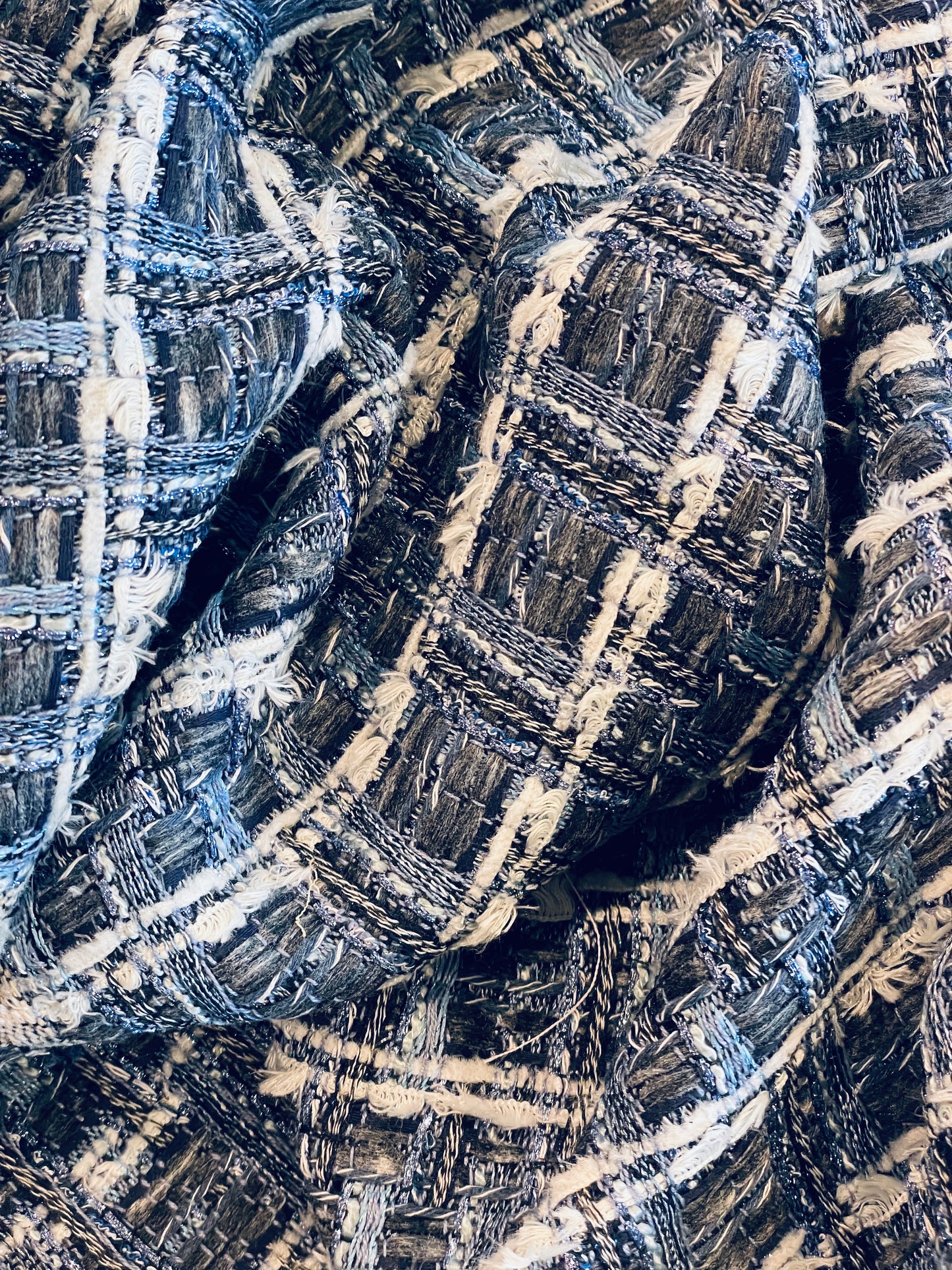 Royal metallic check tweed
