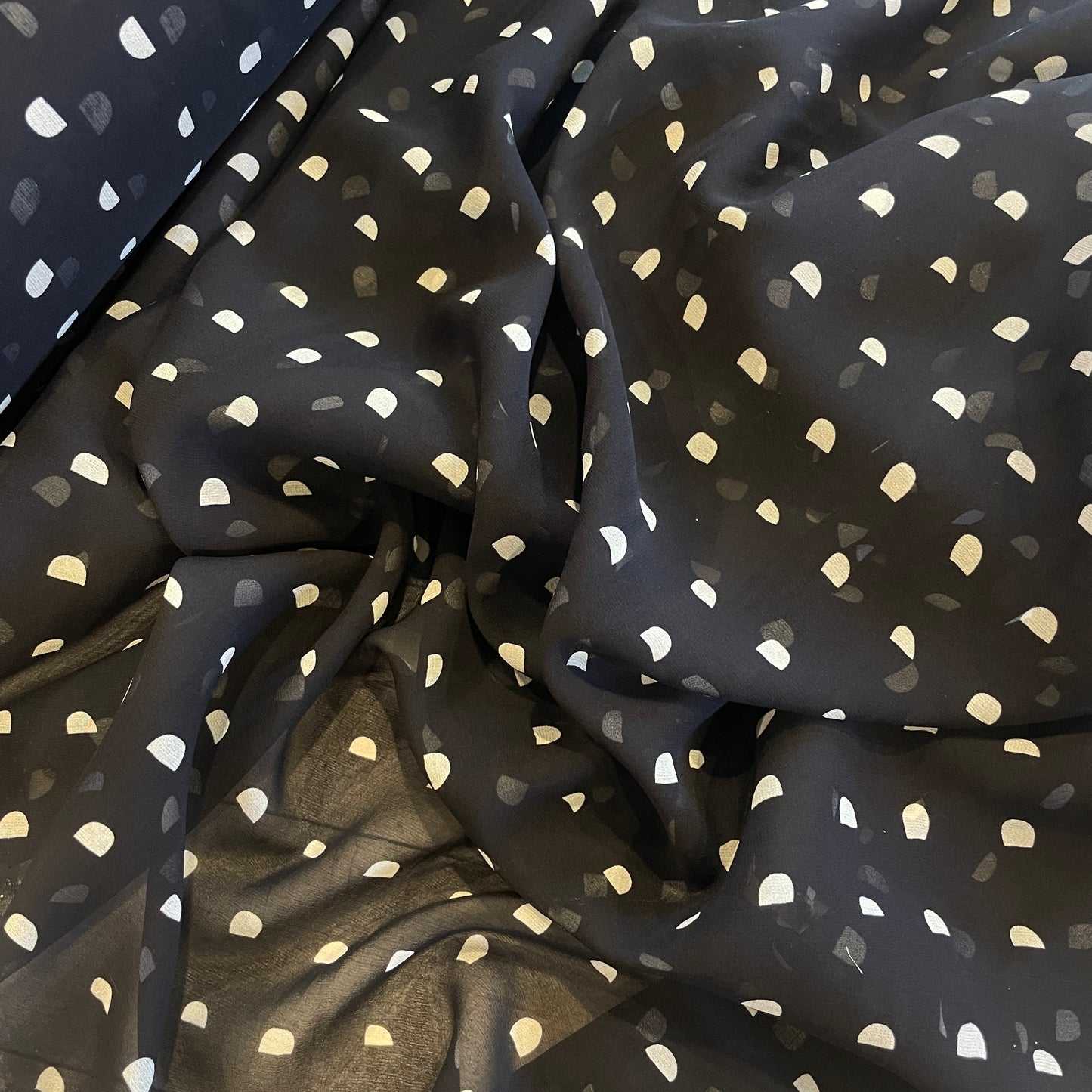 Moon spot silk georgette