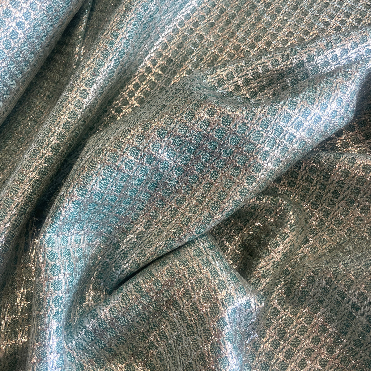 MOSCHINO  foil grid print suiting