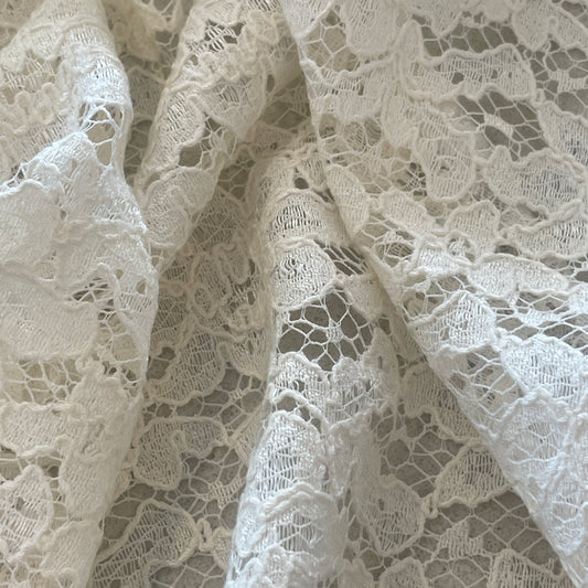 Tilly ivory soft drape corded lace