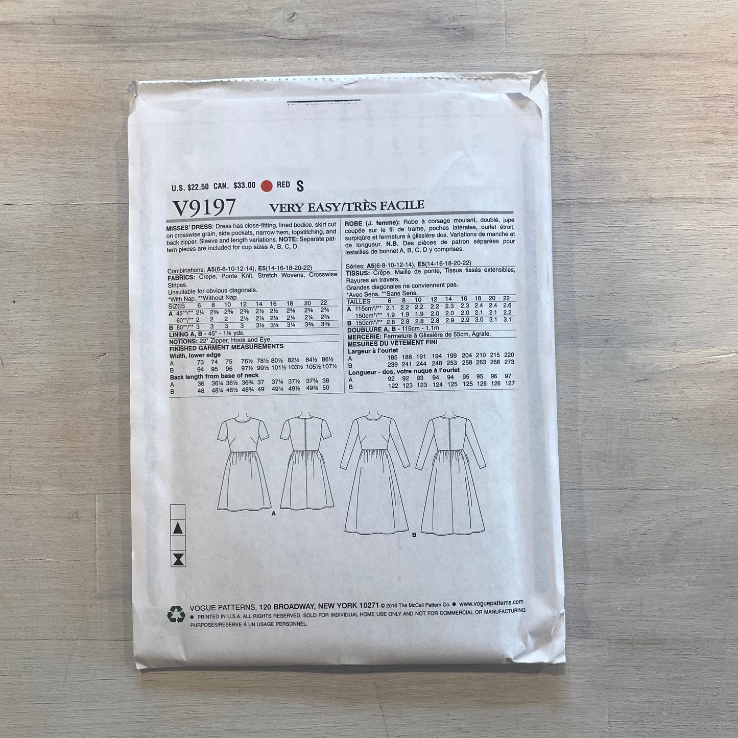 Very Easy Vogue V9197