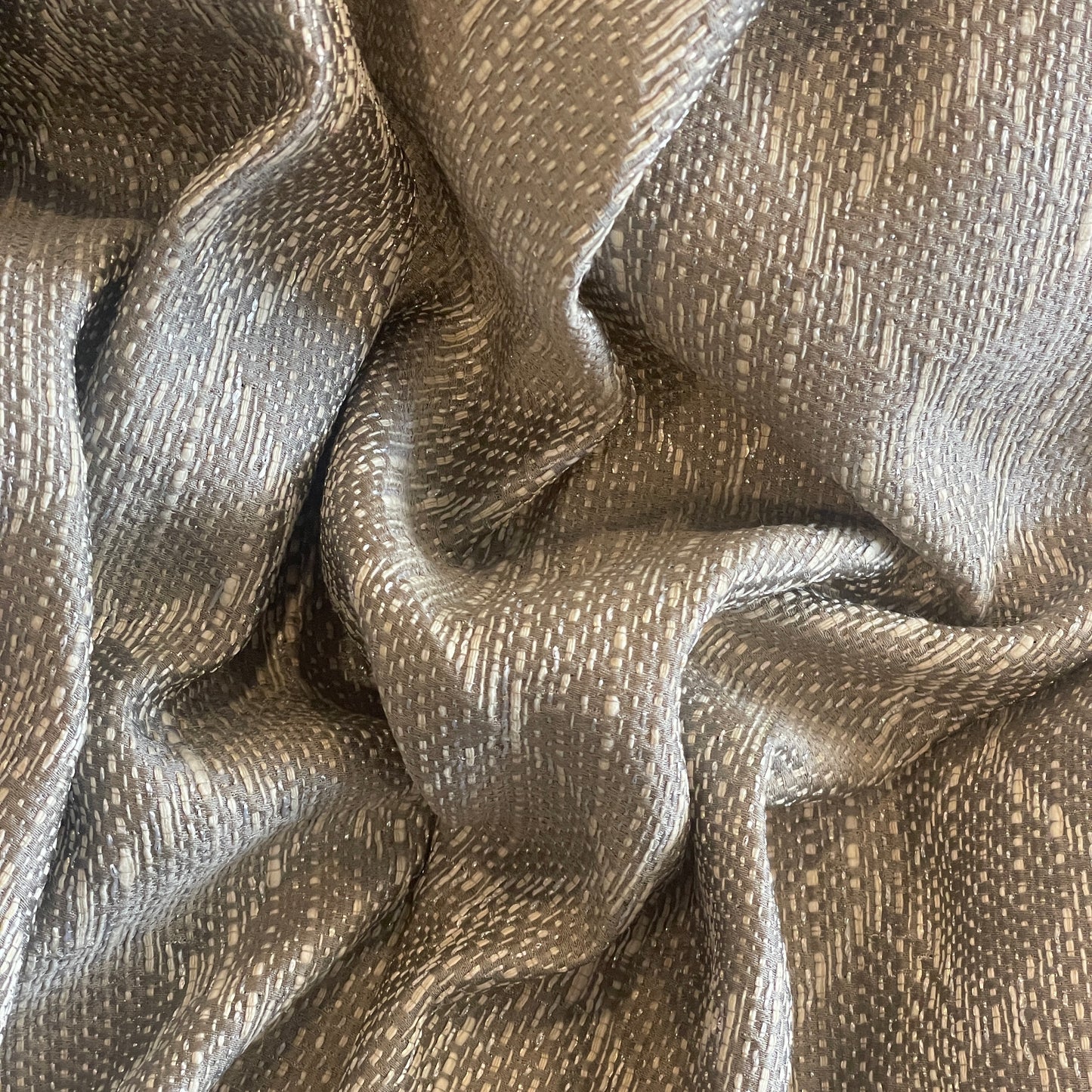 Rough diamond stitched brocade