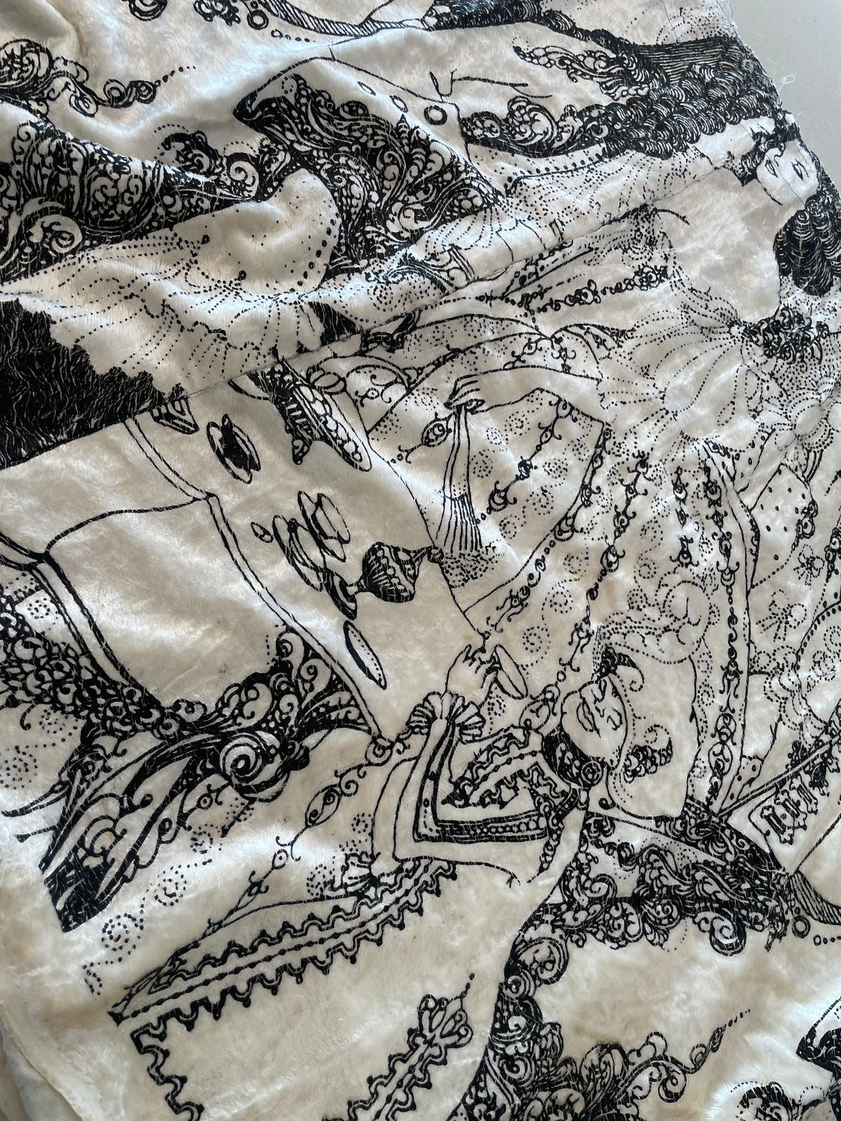 2m (stitched panels) history made printed velvet