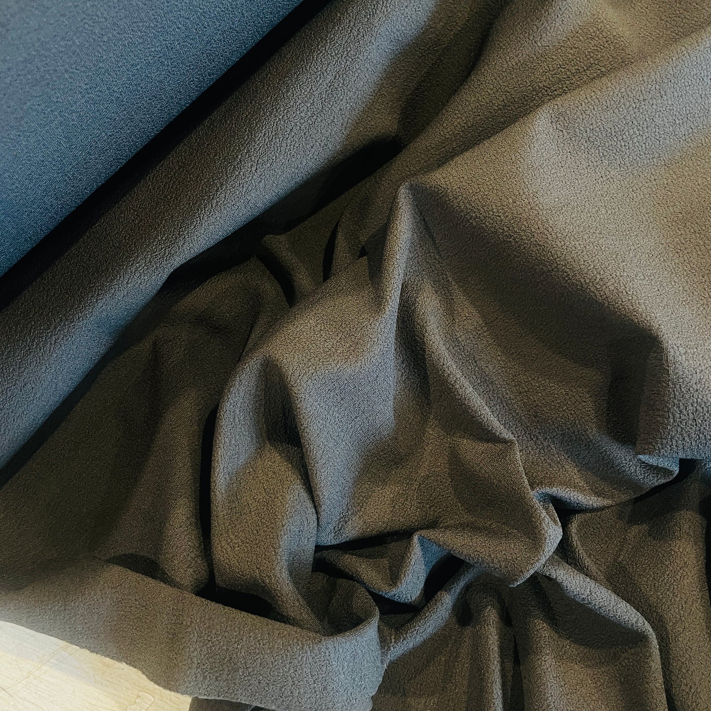 Khaki crepe jersey