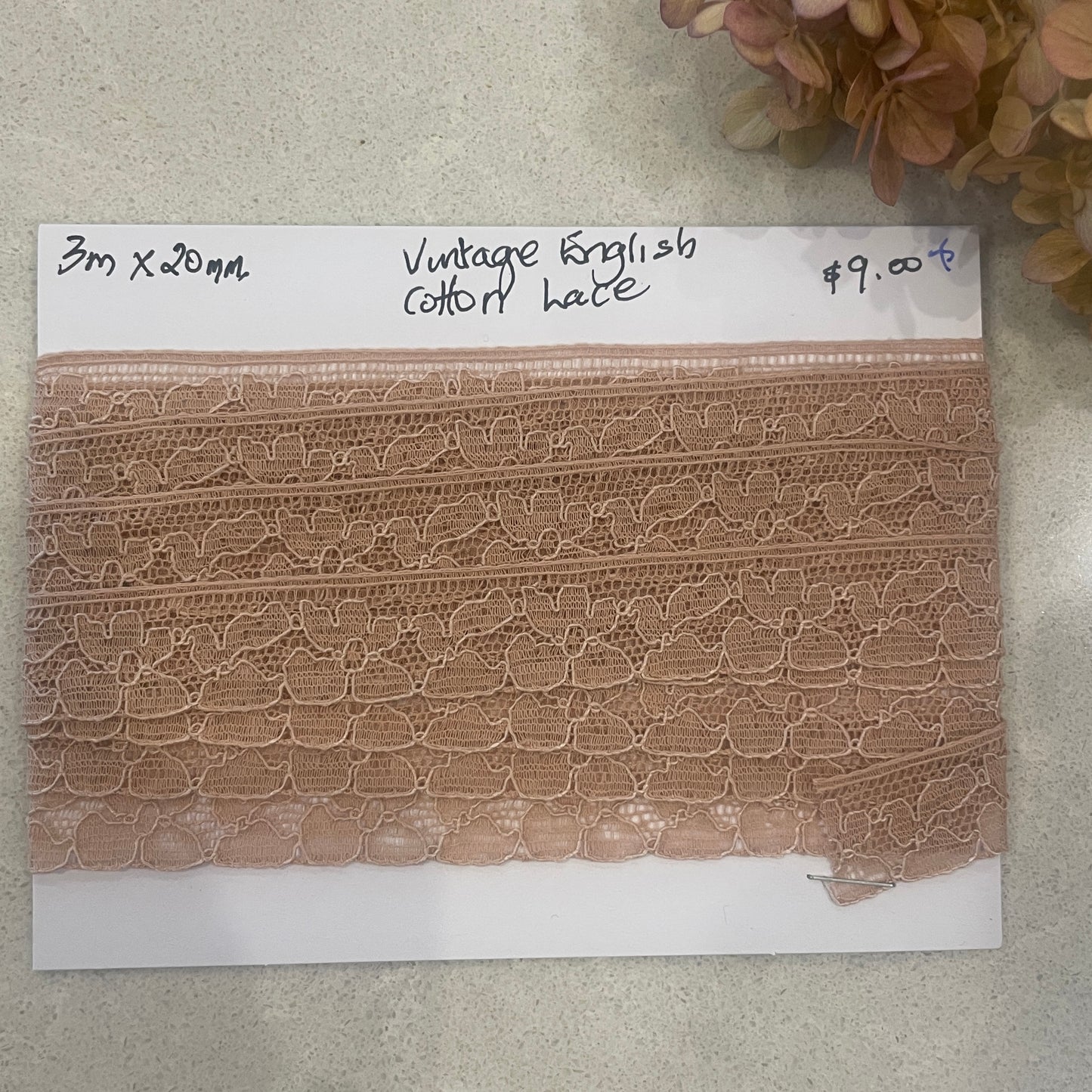 3m vintage English cotton lace #75