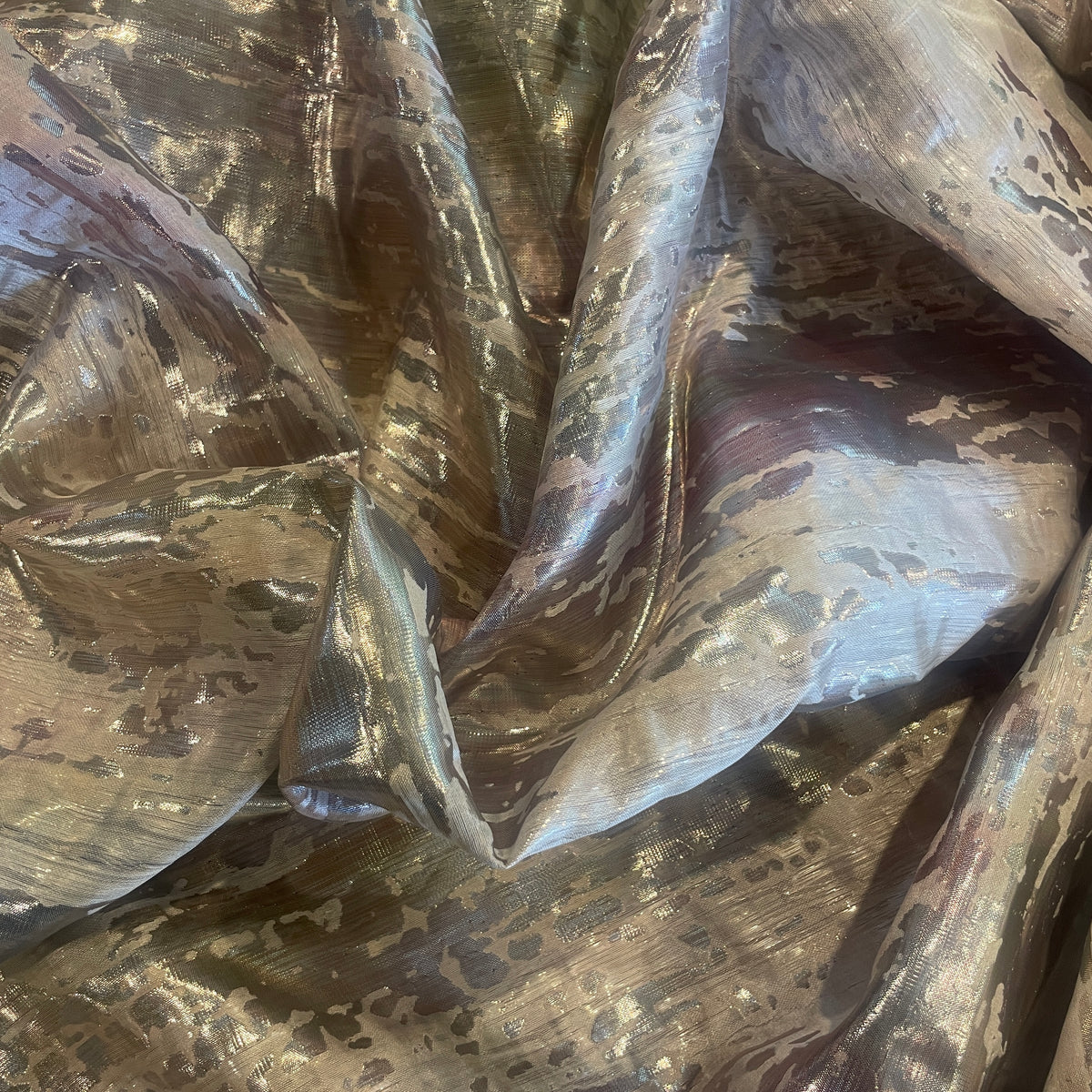 Watercolour waves lurex brocade