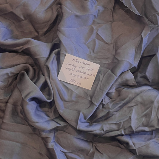 4.7m smokey blue lightweight stretch satin