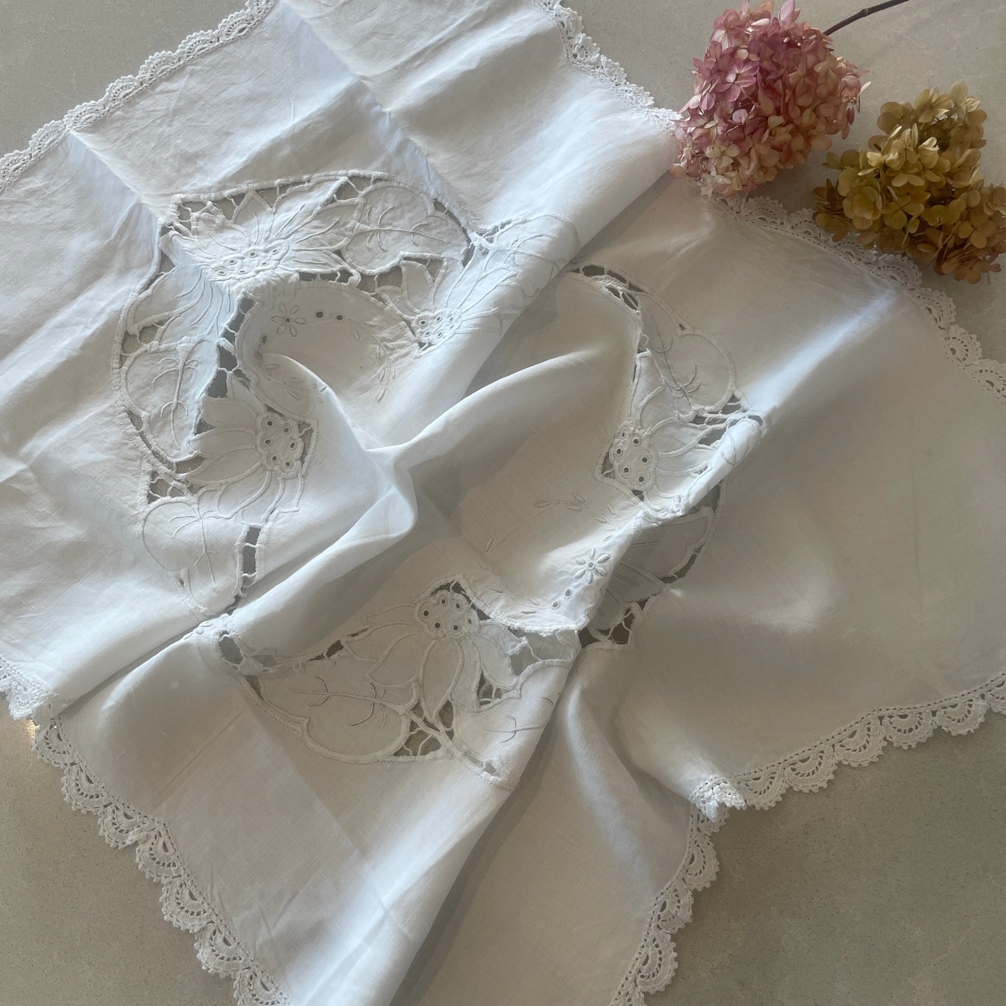 Antique hand worked table centre