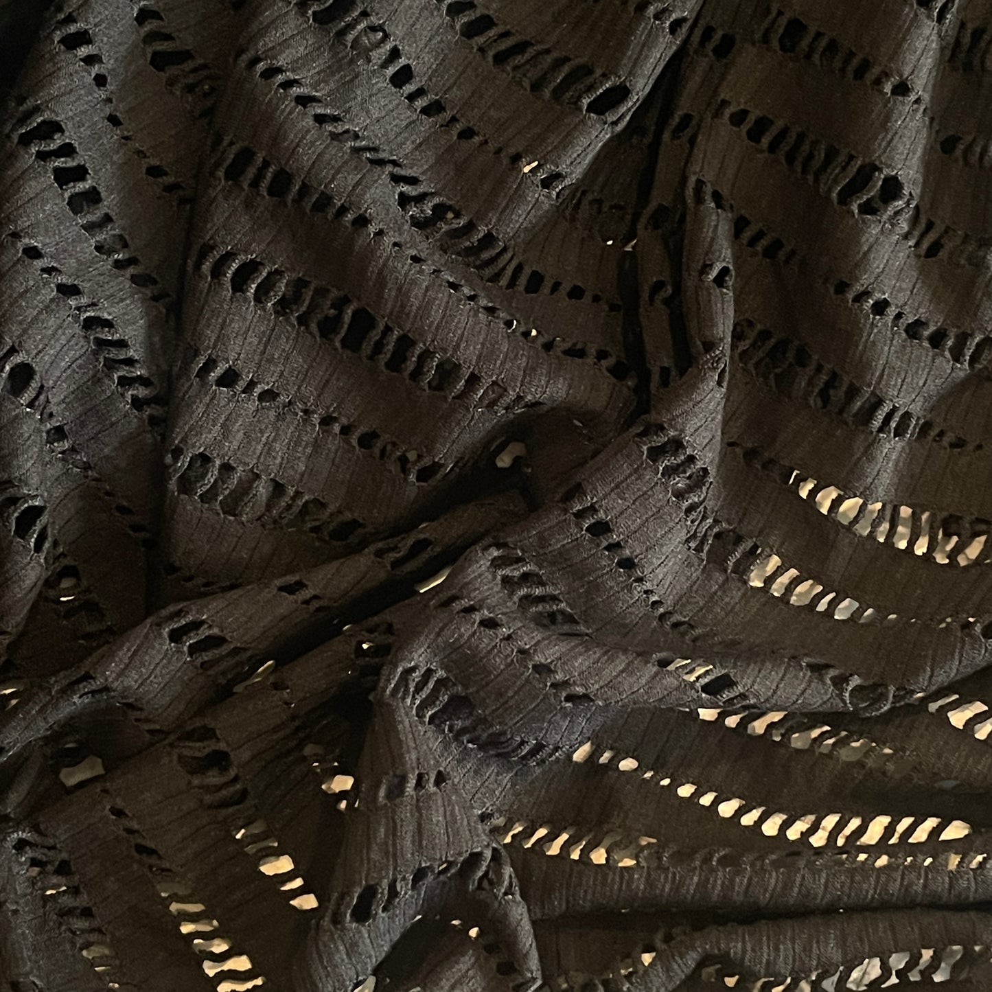 mystic black ladder knit