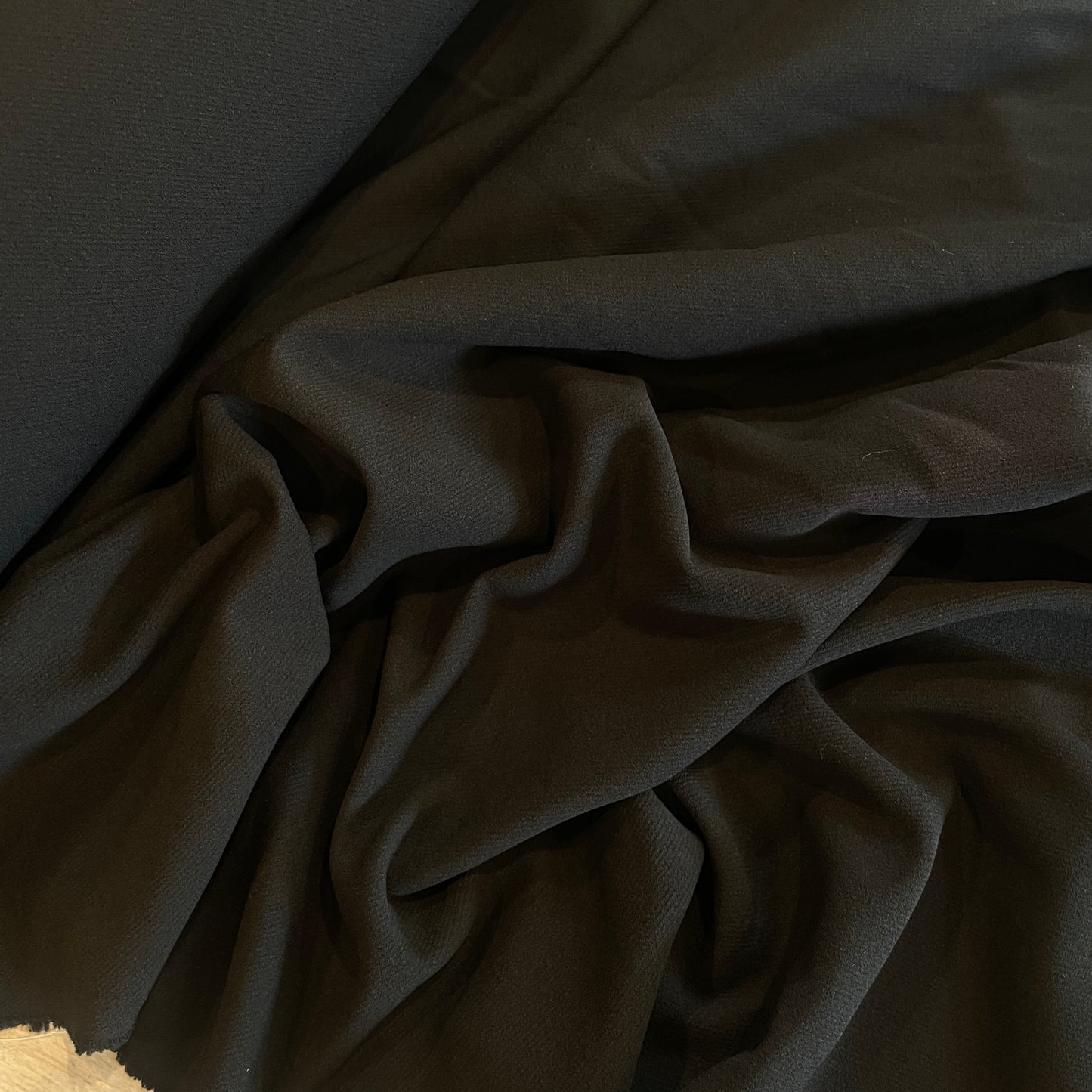 Harper black crepe double knit jersey