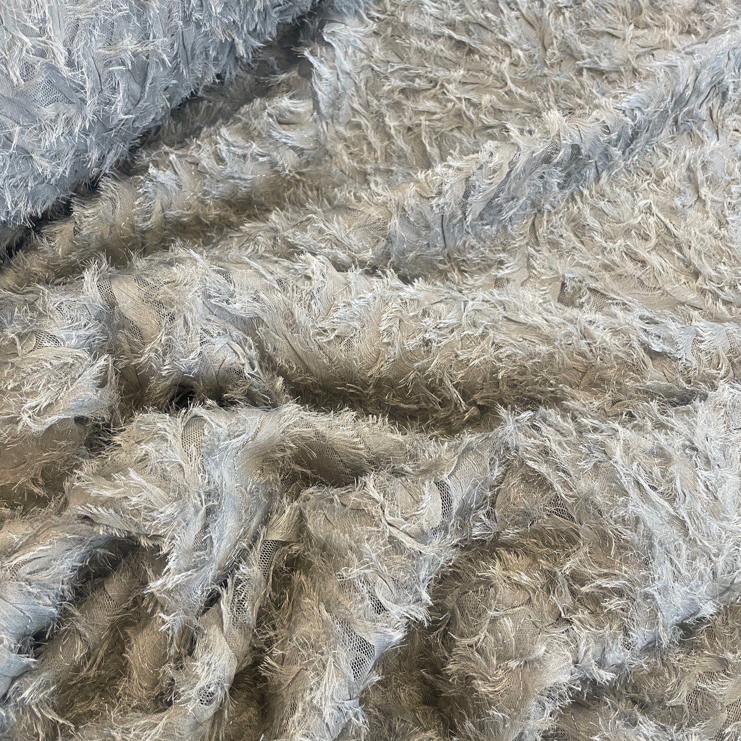 Storm clouds stitched georgette tulle