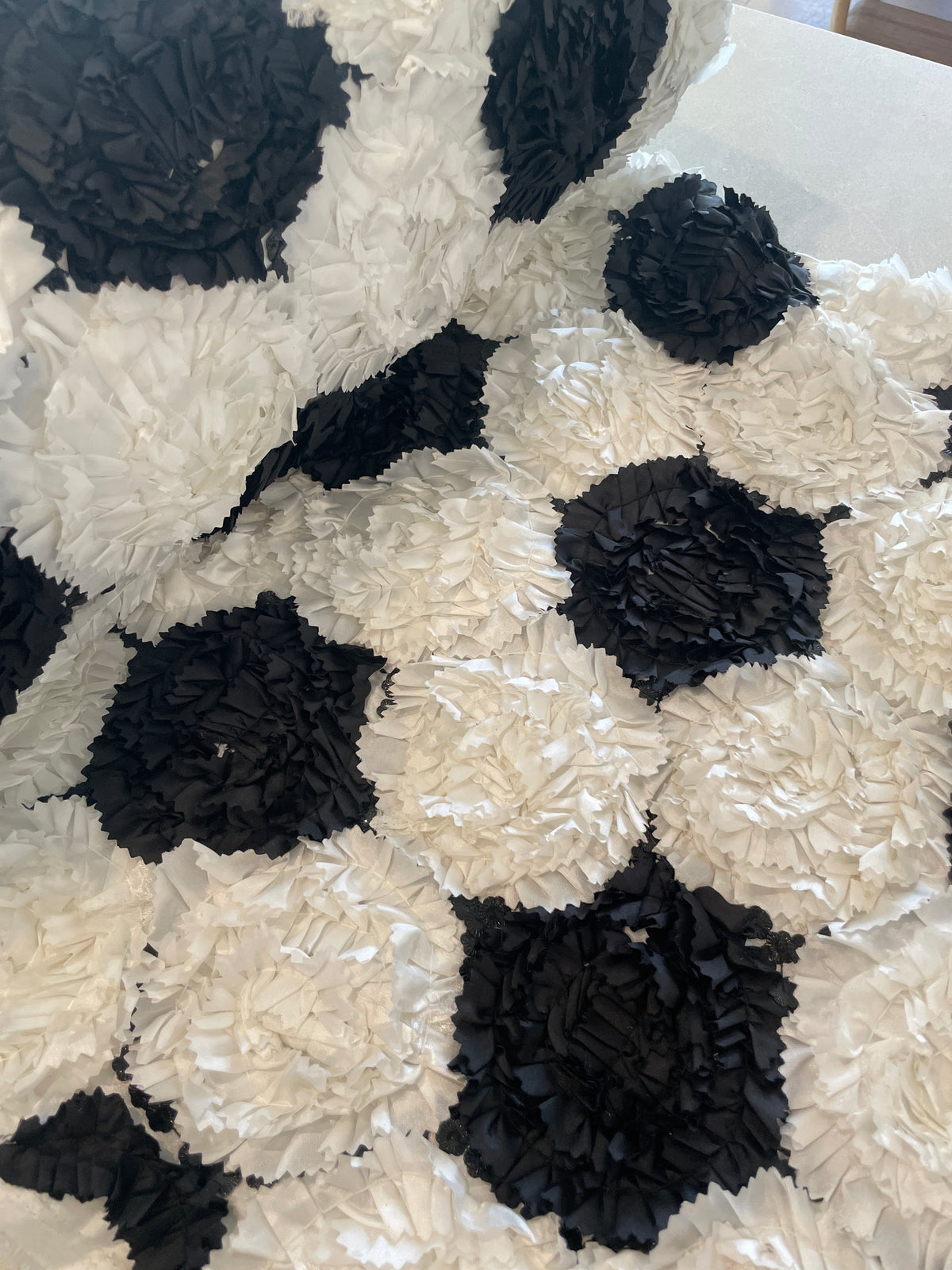 Derby day 3D stitched rosette taffeta