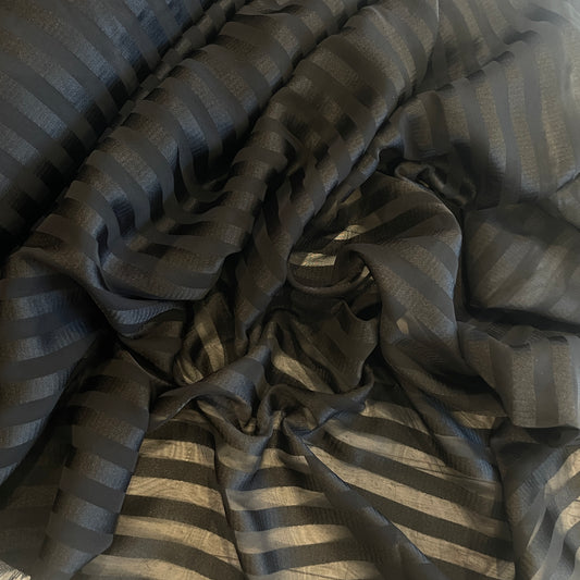 Tilly self stripe jacquard georgette