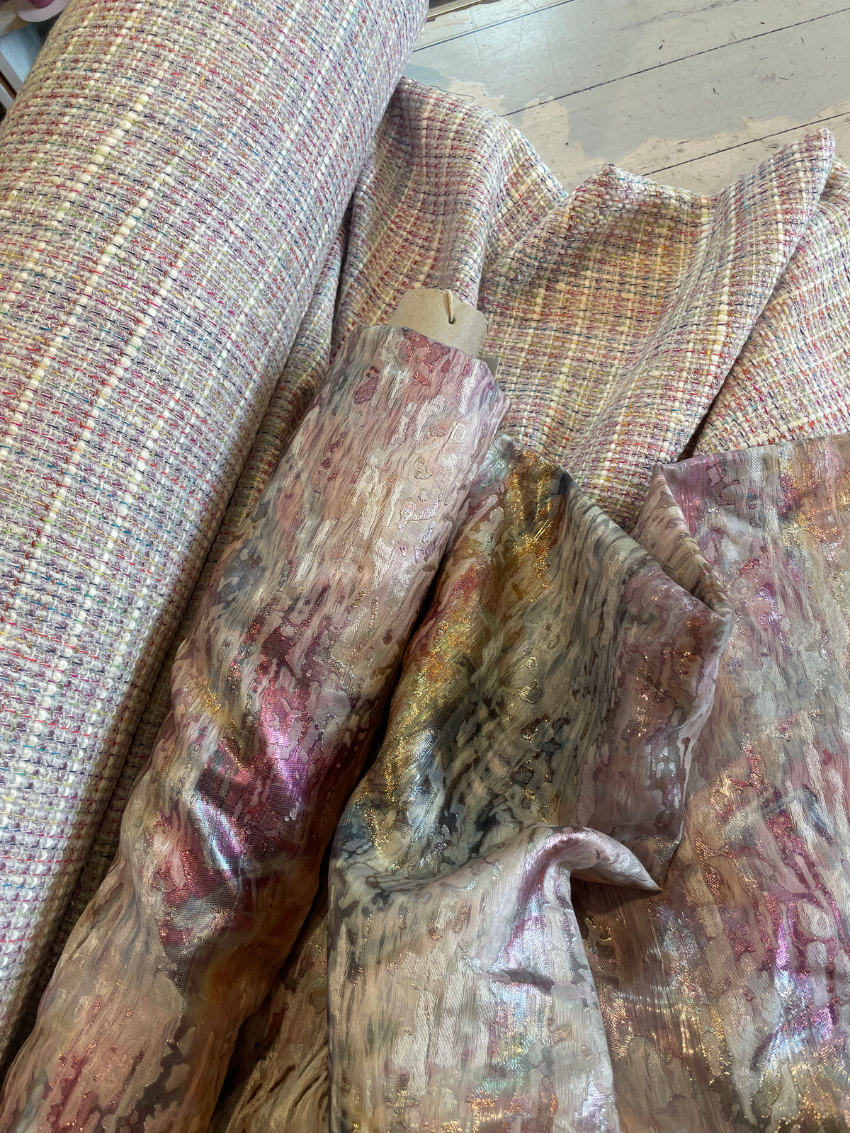 Gabriella olive jacquard brocade