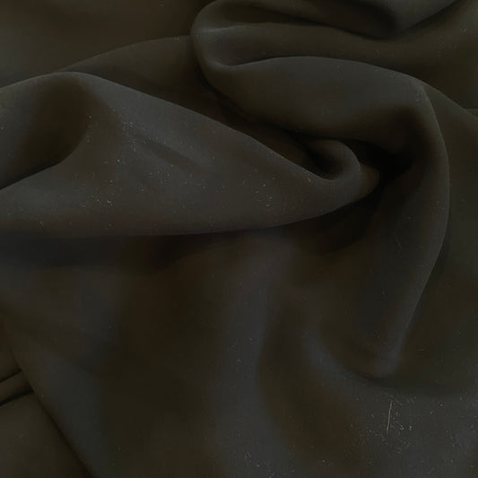 2.4m Black silk georgette