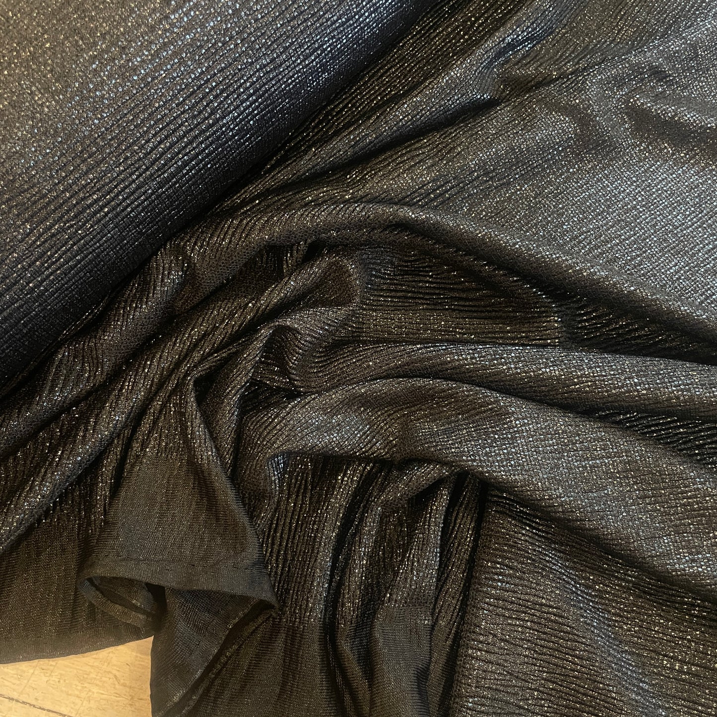 Black spark lurex jersey knit