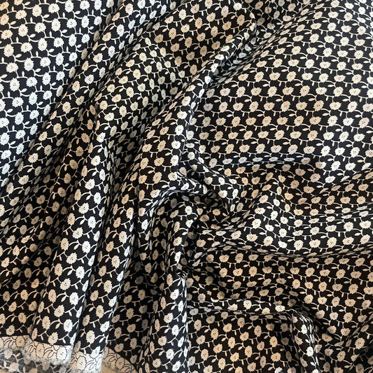 Micro poppies cotton shirting