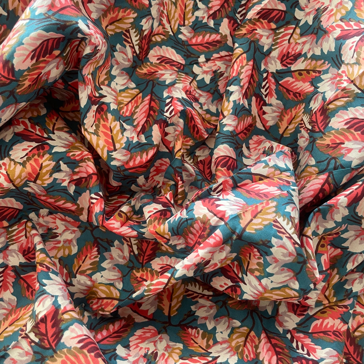 Sienna leaves cotton lawn