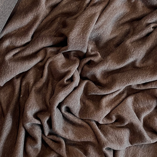 Milk chocolate linen knit