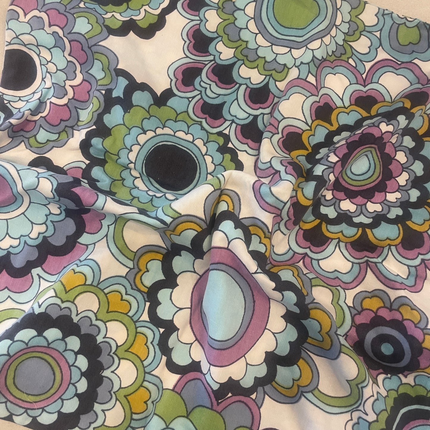 retro floral pillow slip