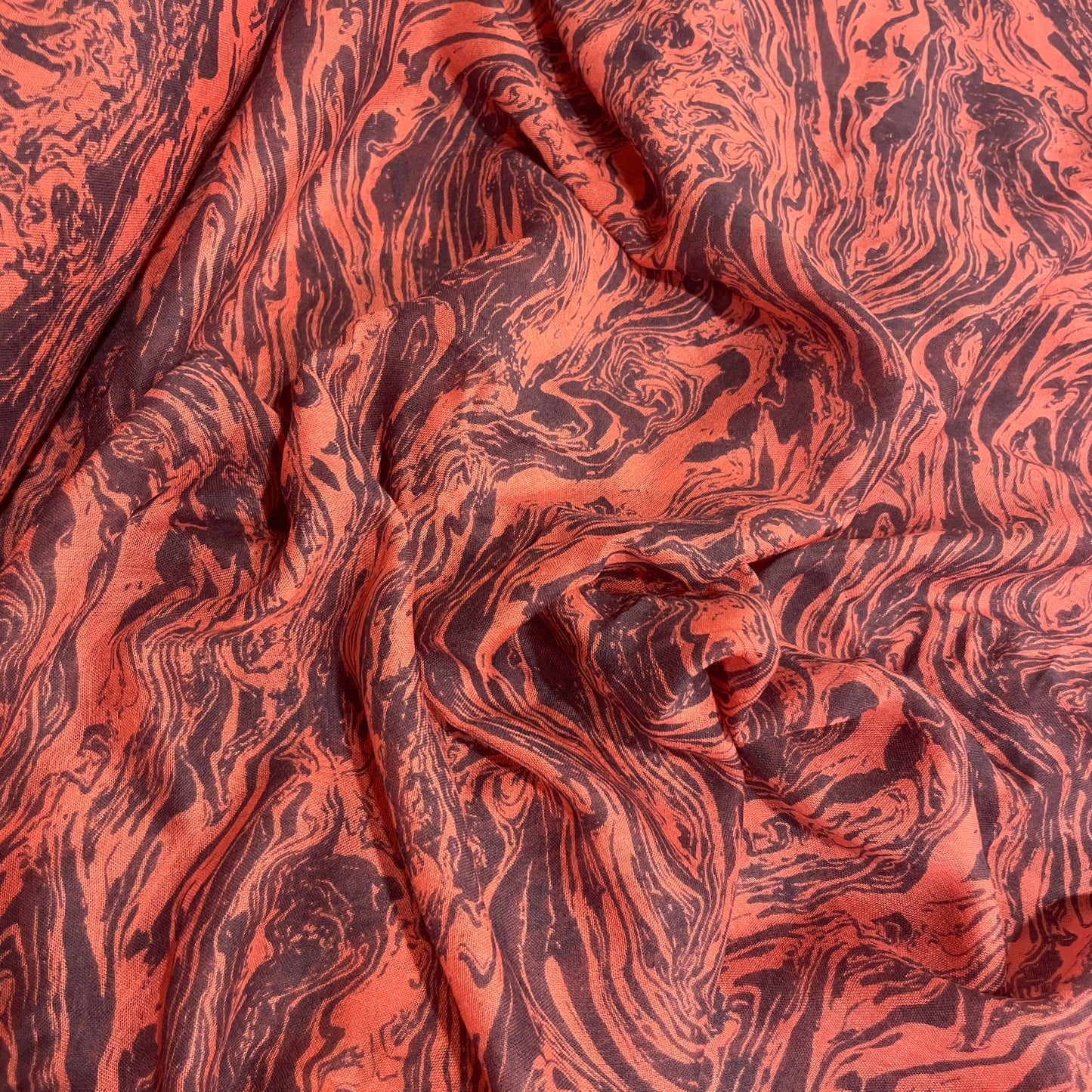 Coral marble ultra soft silk cotton gauze