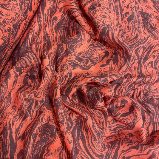 Coral marble ultra soft silk cotton gauze