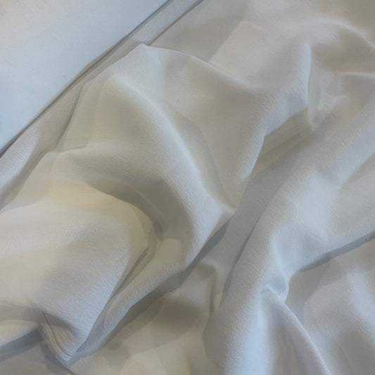 Swish white lightweight crepe