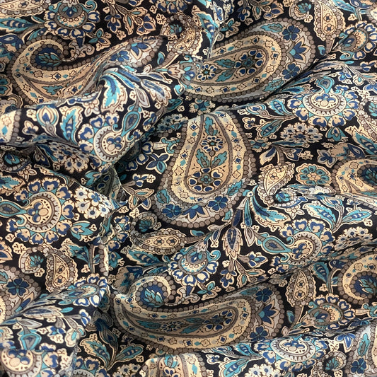 Ocean paisley cotton lawn