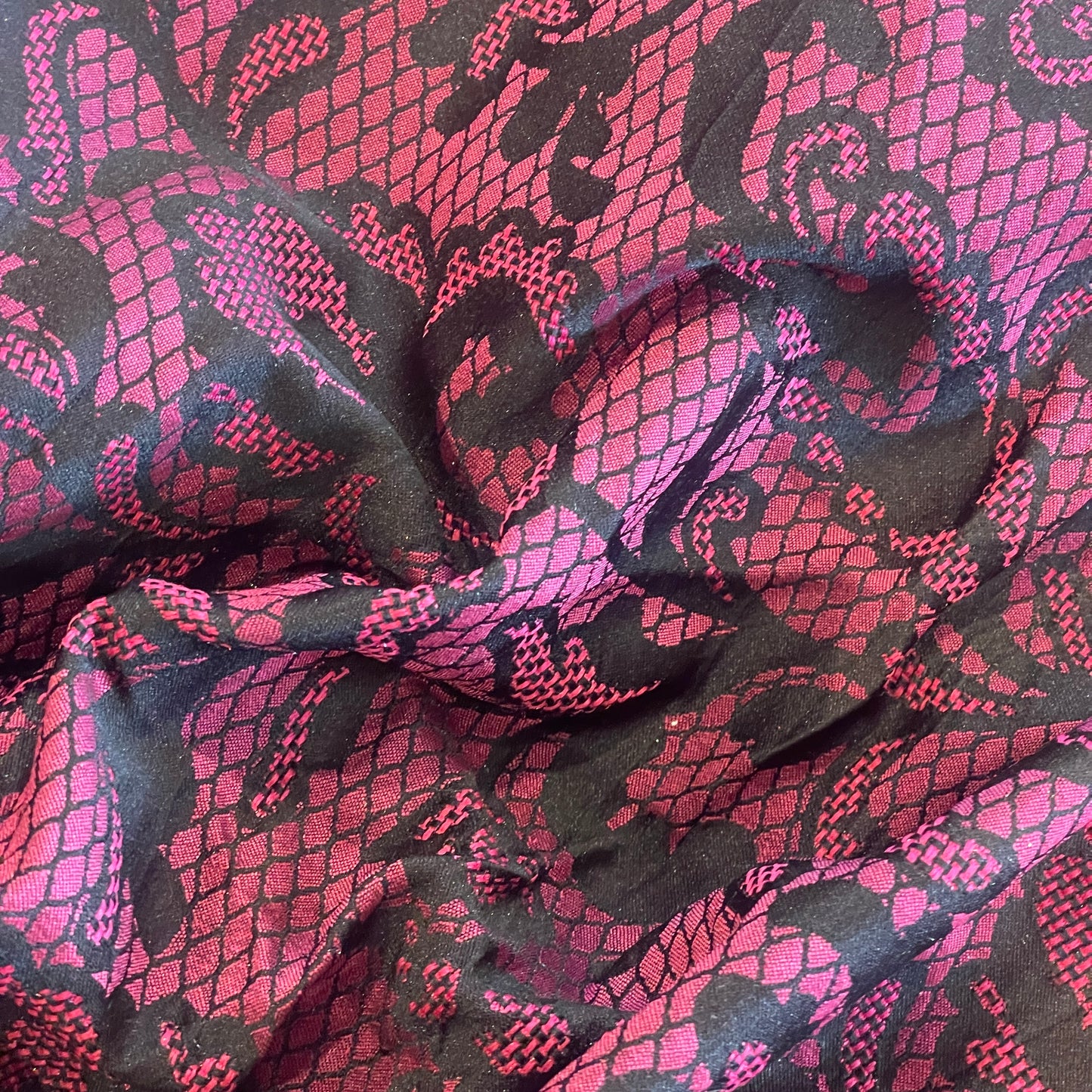 Fuchsia Fleur bloom lightweight brocade