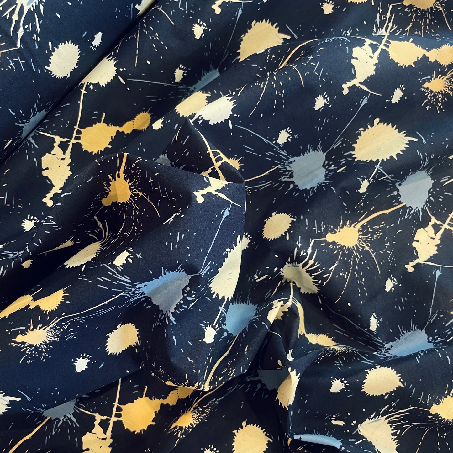 Paint splatter cotton lawn
