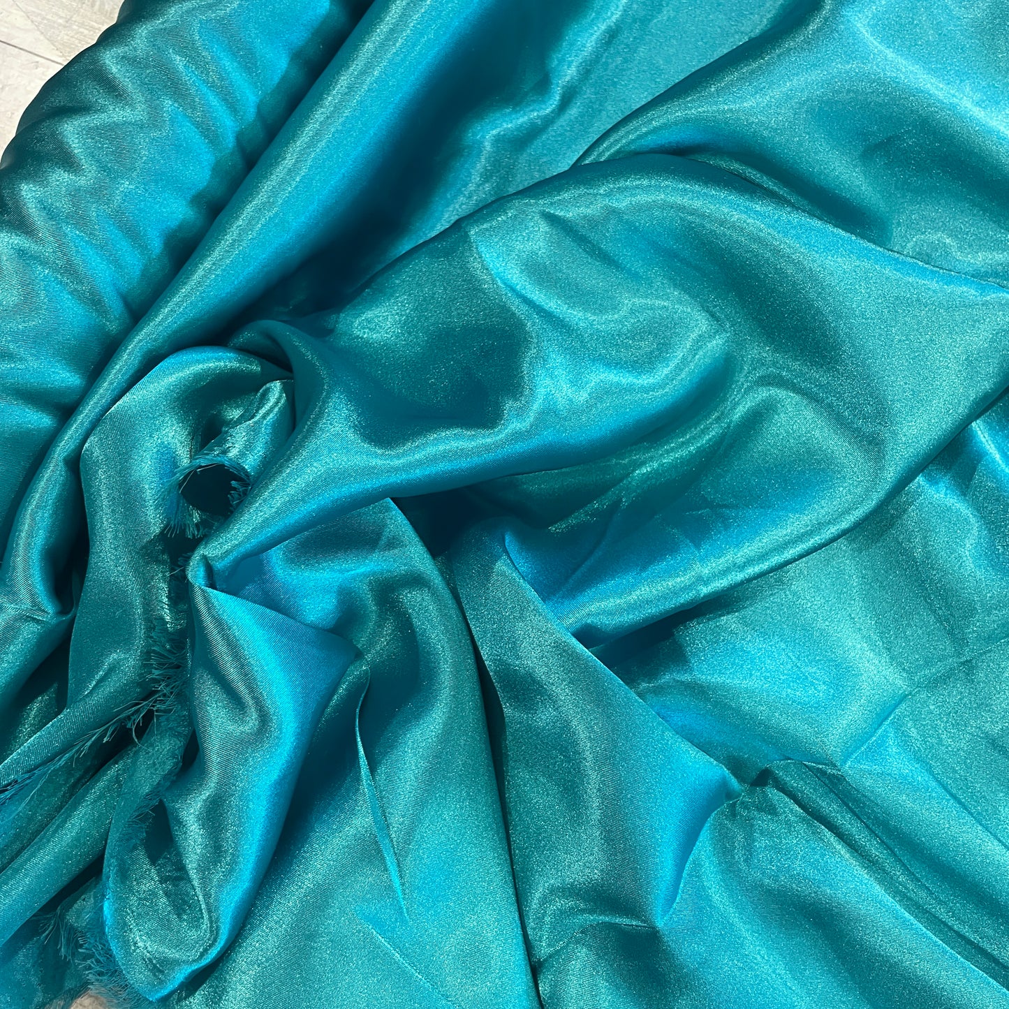 Deep aqua satin