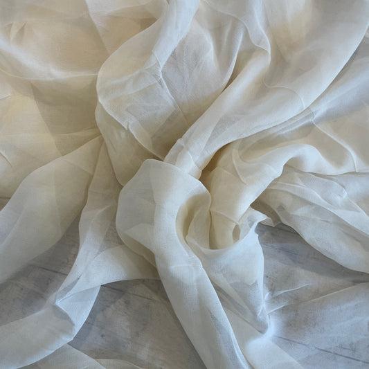 1m cream silk chiffon