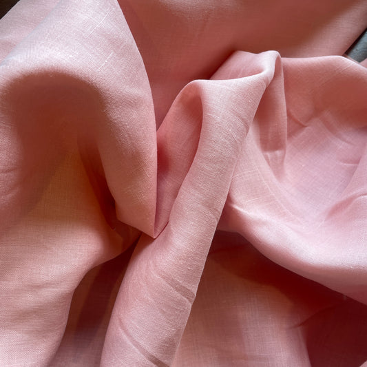 Fairy floss pink linen
