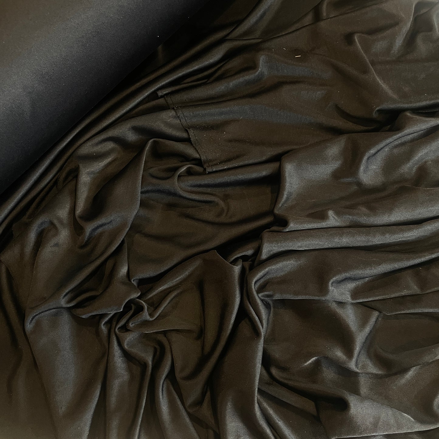Black silk viscose jersey