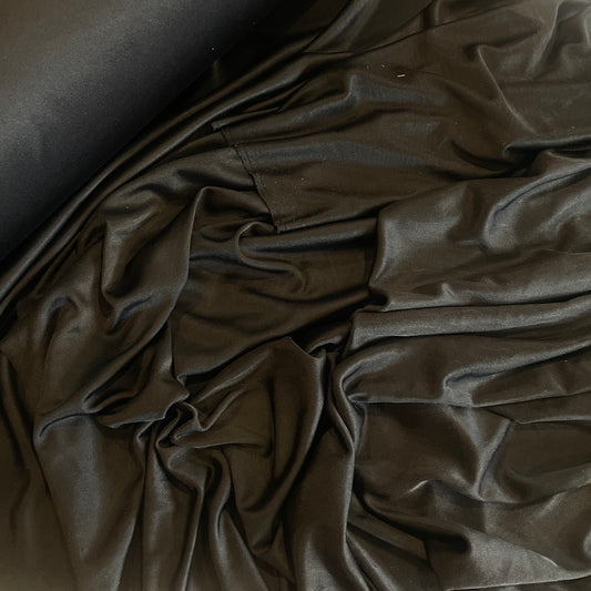 Black silk viscose jersey