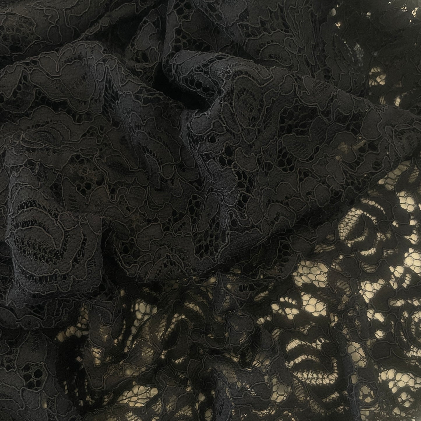 3.6m black corded lightweight lace