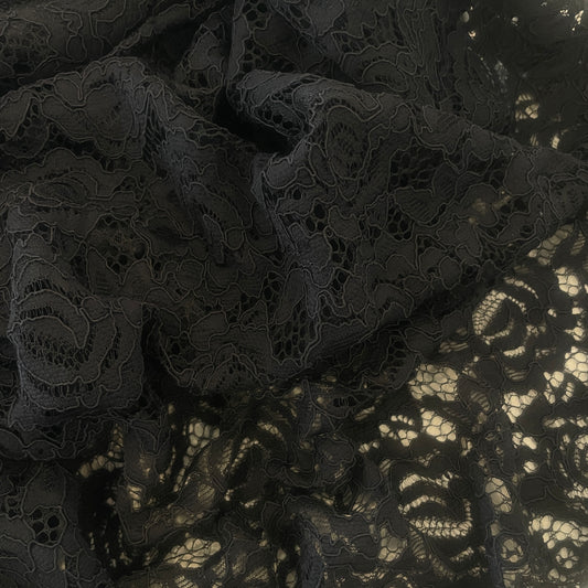 3.6m black corded lightweight lace