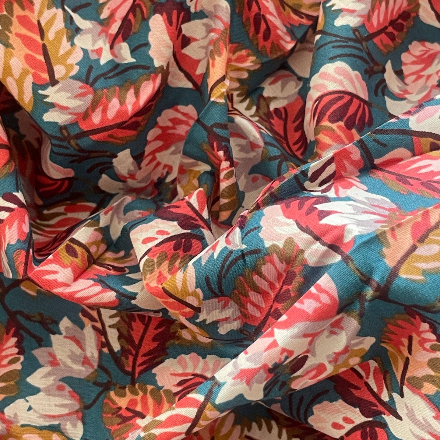 Sienna leaves cotton lawn