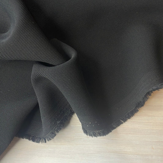 Raven black stretch twill suiting