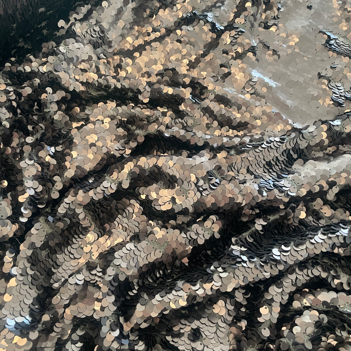 Gunmetal sequin mesh