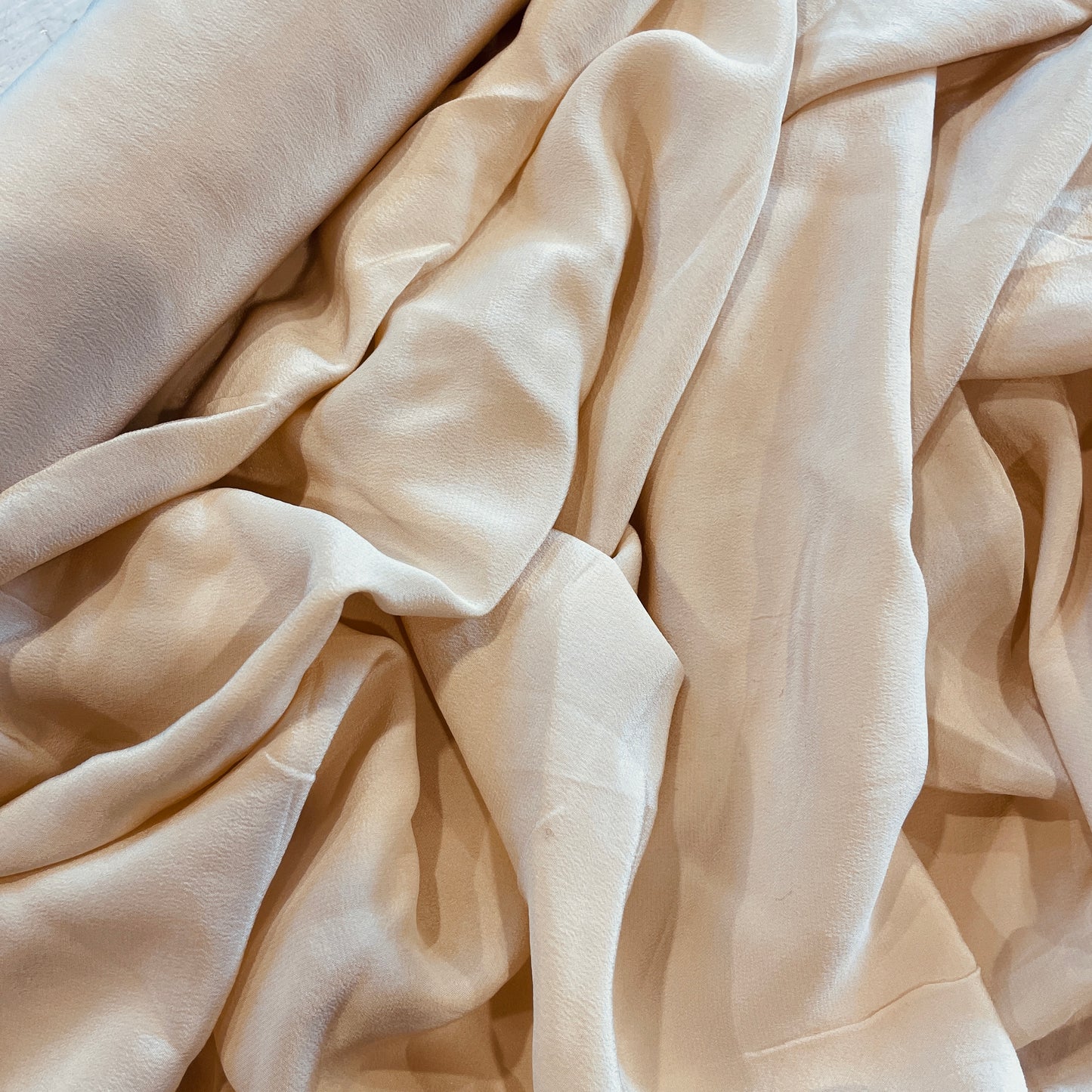 Fawn silk crepe de chine