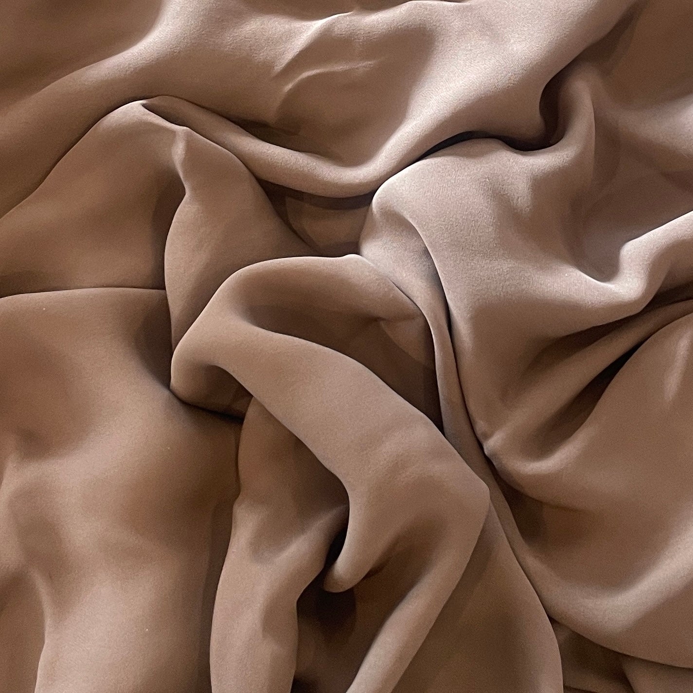 2.8m mocha silk crepe de chine