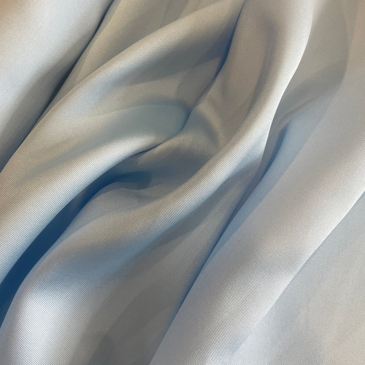 Ice blue twill taffeta