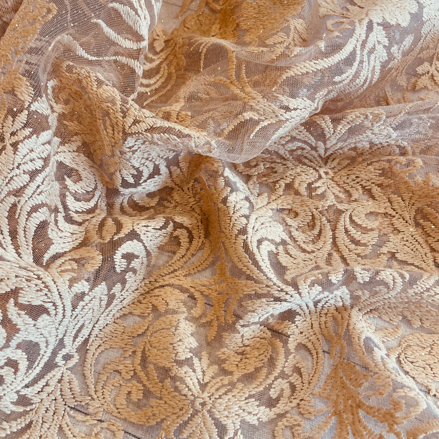 Trinity glitter fleck embroidered tulle