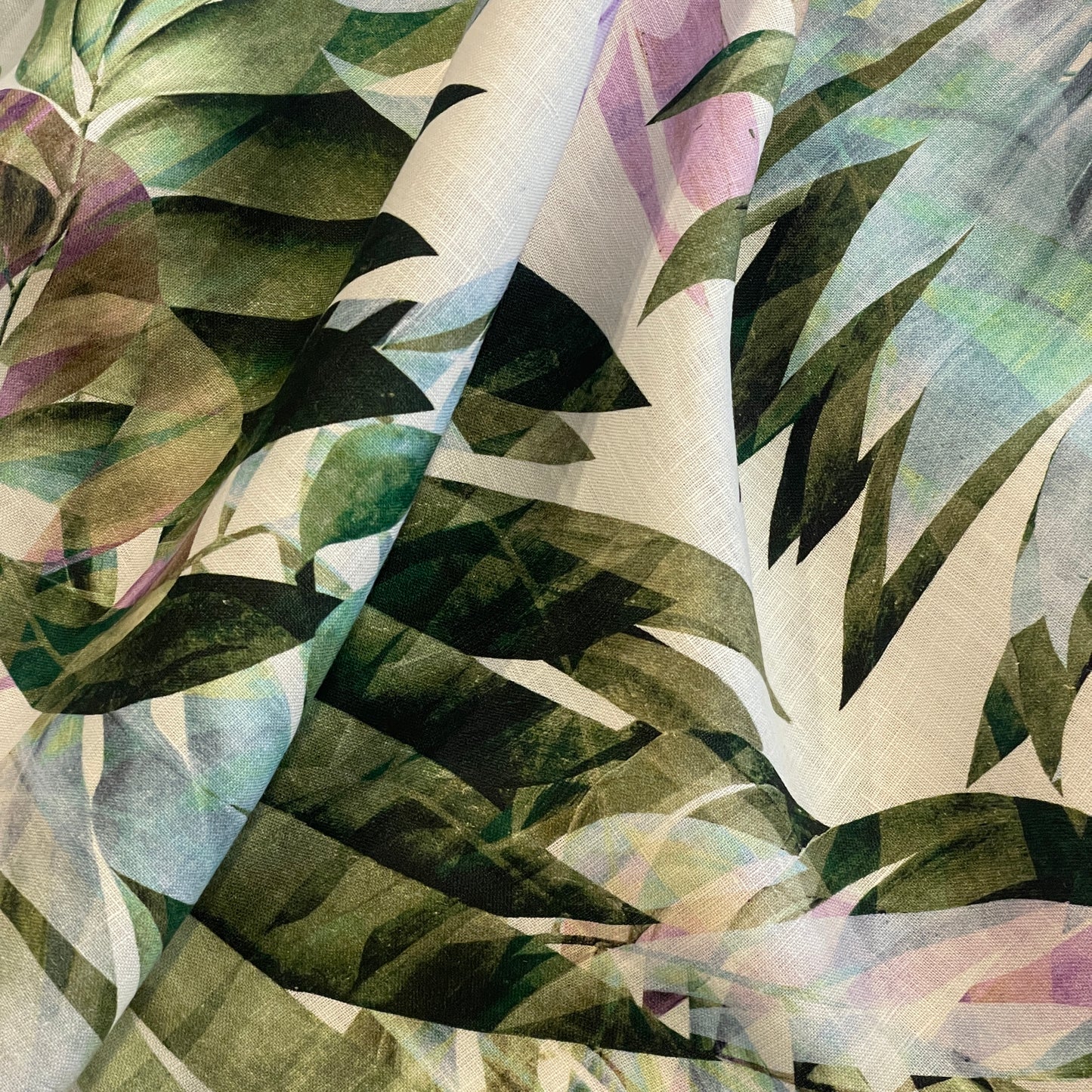 Orchid palms linen