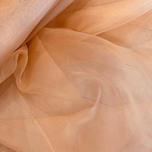Apricot blush silk organza