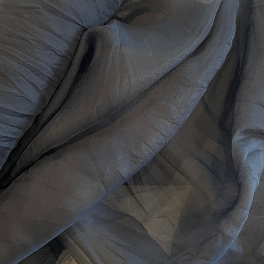 Black lightweight silk organza